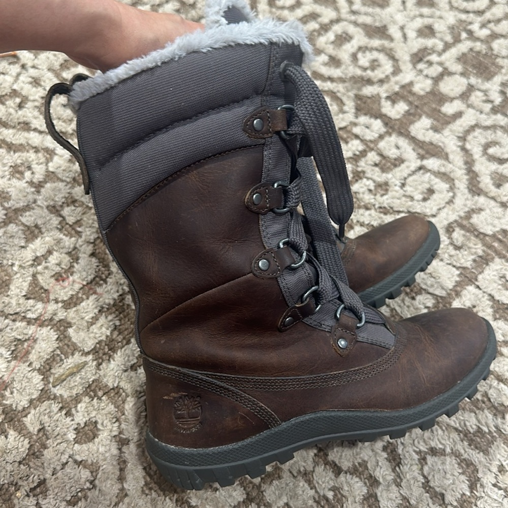 Brown timberland boots